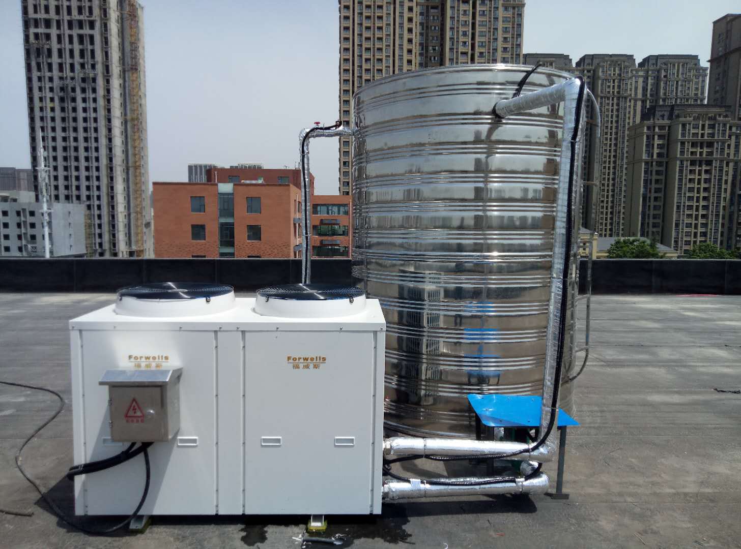 河南學(xué)校用空氣能熱水器，四季恒溫